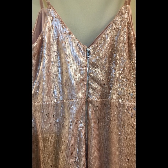 New Lulus Clementina Rose Gold Sequin Ruffled Dress ZZ - Picture 16 of 16